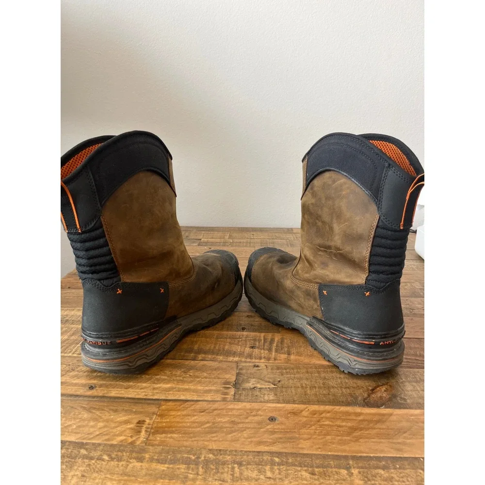 Timberland PRO True Grit Pull-On Composite Toe Work Boots Brown Mens 13M A6473‎